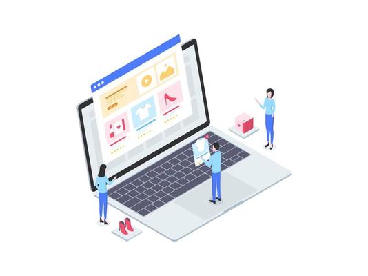 E-Commerce Product Isometric Illustration. Suitable for Mobile App, Website, Banner, Diagrams, Infographics, and Other Graphic Assets.