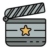 Cinema tool frame icon color outline vector