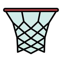 Basketball basket icon color outline vector