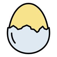 Eggshell icon color outline vector