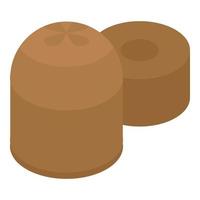 Sweet truffle icon, isometric style vector