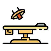 Operating table icon color outline vector