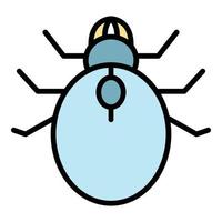 Insect mite icon color outline vector