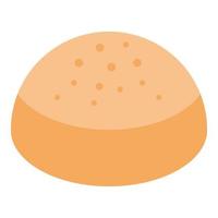 Burger bread icon, isometric style vector