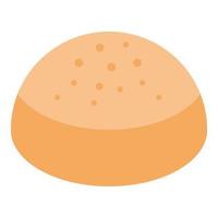 Burger bread icon, isometric style vector