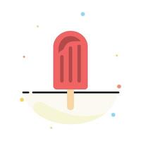 Beach Cream Dessert Ice Abstract Flat Color Icon Template vector