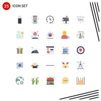 Pictogram Set of 25 Simple Flat Colors of google lab mailbox education studies Editable Vector Design Elements