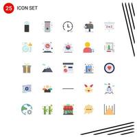 Pictogram Set of 25 Simple Flat Colors of google lab mailbox education studies Editable Vector Design Elements