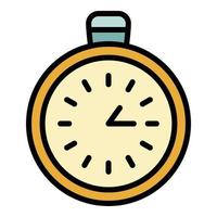 Stopwatch chronometer icon color outline vector