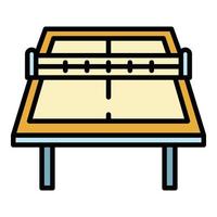 Ping pong table icon color outline vector