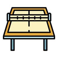 Ping pong table icon color outline vector