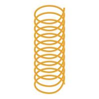 Curve coil icon, isometric style vector