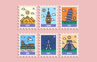 Traveling Stamp Sticker vector