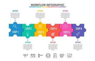 Workflow Infographic Template vector