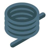 Spring coil icon, isometric style vector