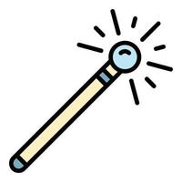 Magic stick icon color outline vector