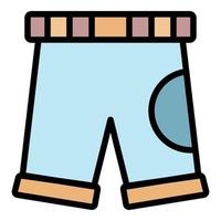 Cycling shorts icon color outline vector