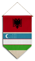 flag relation country hanging fabric travel immigration consultancy visa transparent uzbekistan albania png