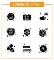 COVID19 corona virus contamination prevention Blue icon 25 pack such as safety virus bacteria safety disease viral coronavirus 2019nov disease Vector Design Elements