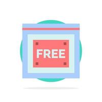 acceso gratuito a la tecnología de internet icono de color plano de fondo de círculo abstracto gratis vector