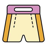 Boxing shorts icon color outline vector