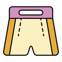 Boxing shorts icon color outline vector