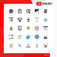 25 iconos creativos, signos y símbolos modernos de desarrollo, codificación, navegador web, crédito, elementos de diseño vectorial editables vector