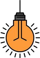 Light Bulb Idea Tips Suggestion  Flat Color Icon Vector icon banner Template