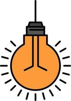 Light Bulb Idea Tips Suggestion  Flat Color Icon Vector icon banner Template