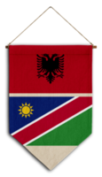 bandiera relazione nazione sospeso tessuto viaggio immigrazione consulenza Visa trasparente Albania namibia png