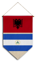 flagge beziehung land hängen stoff reise einwanderung beratung visum transparent albanien nicaragua png