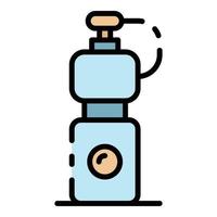 Cycling water bottle icon color outline vector