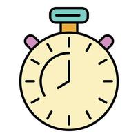 Boxing stopwatch icon color outline vector