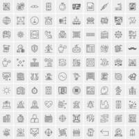 100 iconos de negocios para web y material impreso vector