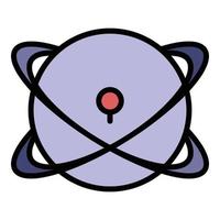 New space planet icon color outline vector