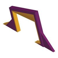 Abstract arch icon, isometric style vector