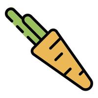 Carrot icon color outline vector
