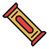 Chocolate protein bar icon color outline vector