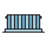 Marine container port icon color outline vector