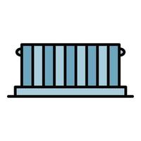 Marine container port icon color outline vector