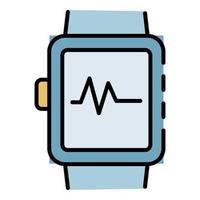 Smartwatch icon color outline vector