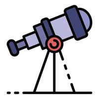 Telescope icon color outline vector