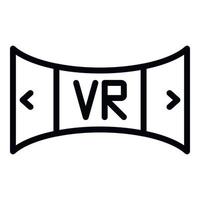 Modern vr icon, outline style vector