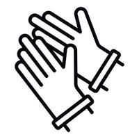 Rubber gloves icon, outline style vector