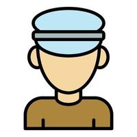 Post man icon color outline vector