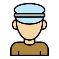 Post man icon color outline vector