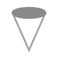 Cone Flat Greyscale Icon vector