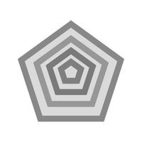 Pentagon Flat Greyscale Icon vector
