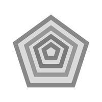 Pentagon Flat Greyscale Icon vector