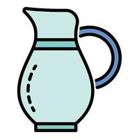 Water jug icon color outline vector